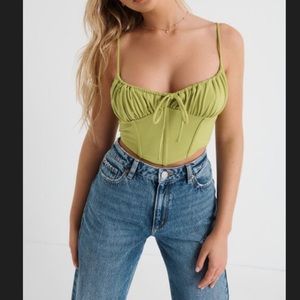 Green cami bustier